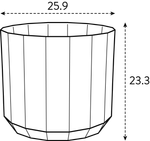 facet rund 26cm teegrün